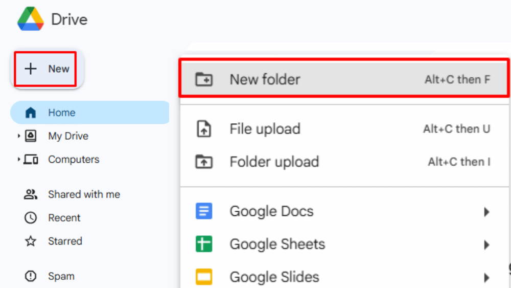 cara membuat folder di google drive