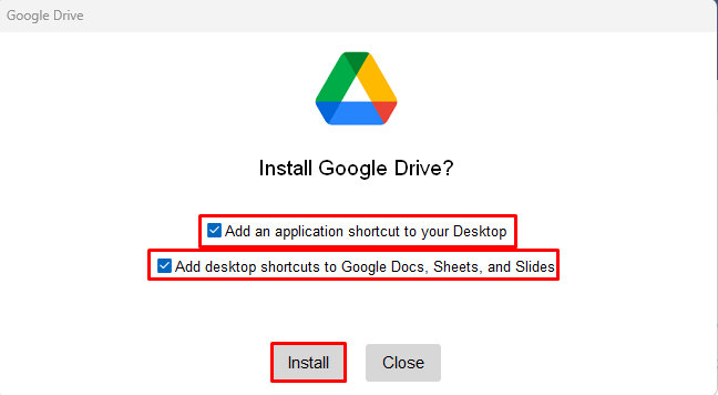 cara install google drive di pc