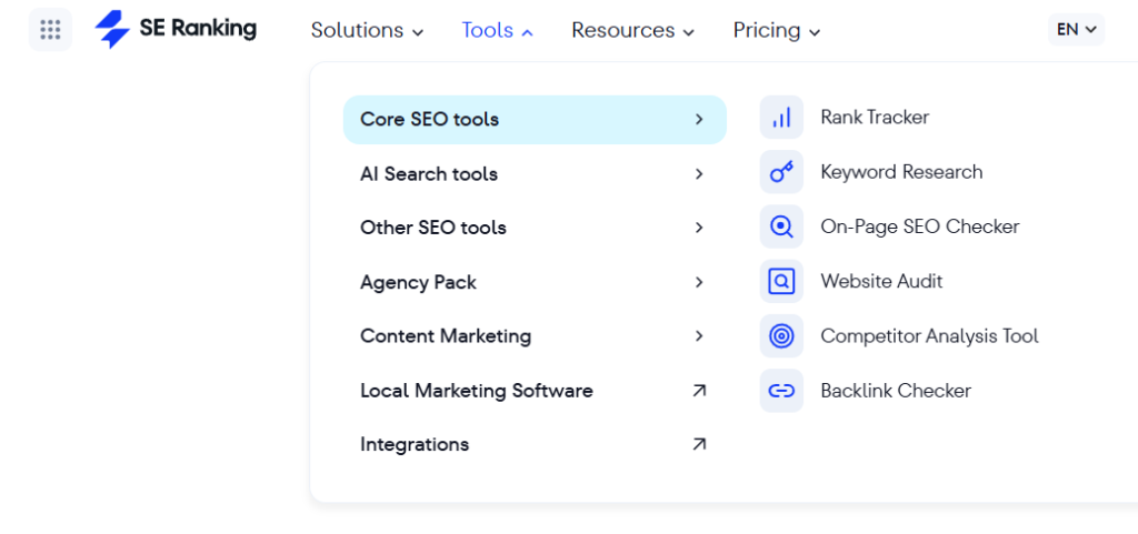 SE Raking SEO Tools