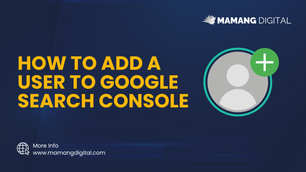 Google Search Console Users and permissions page with the Add user dialog open