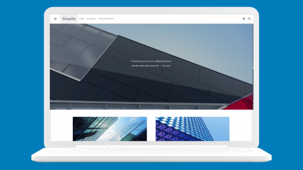 Simplify free minimal Blogger template with slide-out sidebar and distraction-free reading column