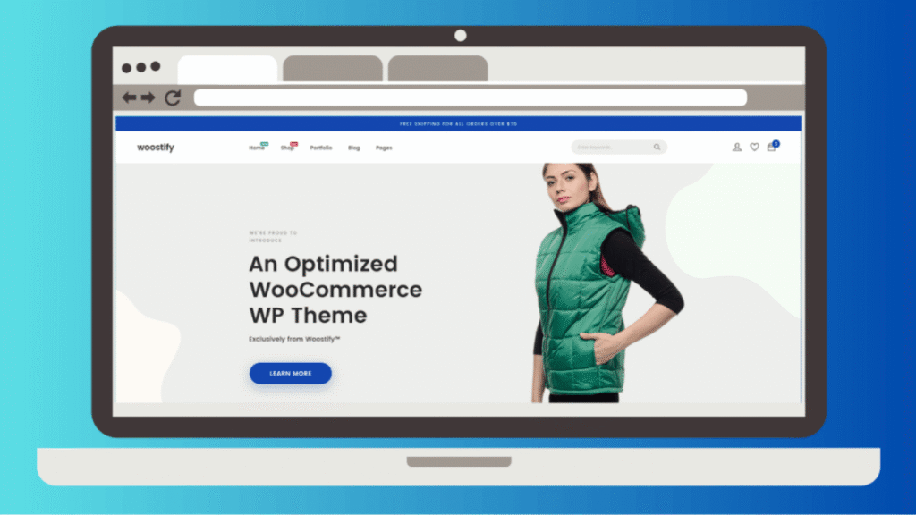 Woostify WooCommerce theme lightweight store layout with product listing